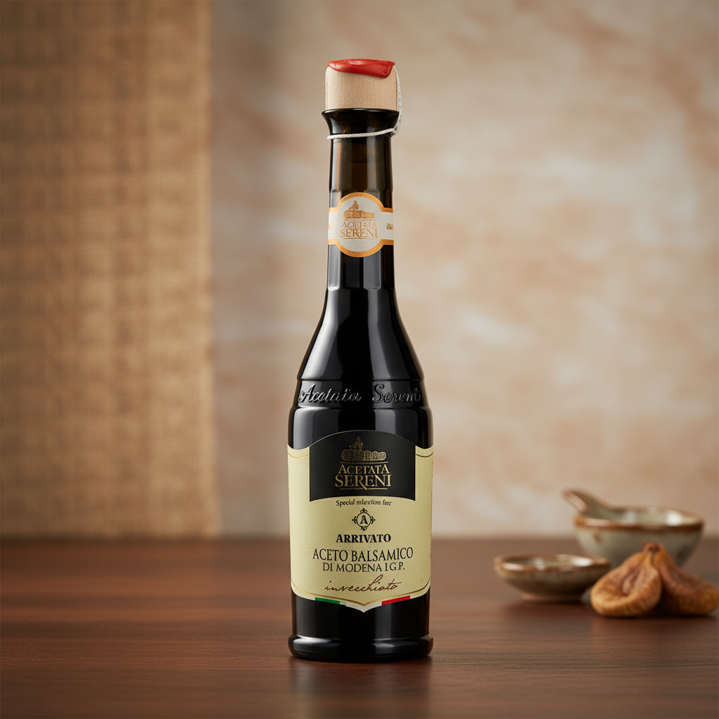 A collection of Arrivato's Balsamic Vinegar of Modena bottles