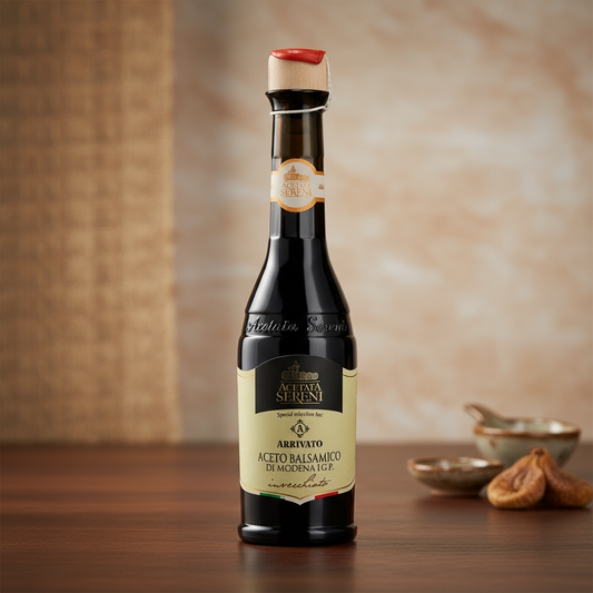 A collection of Arrivato's Balsamic Vinegar of Modena bottles